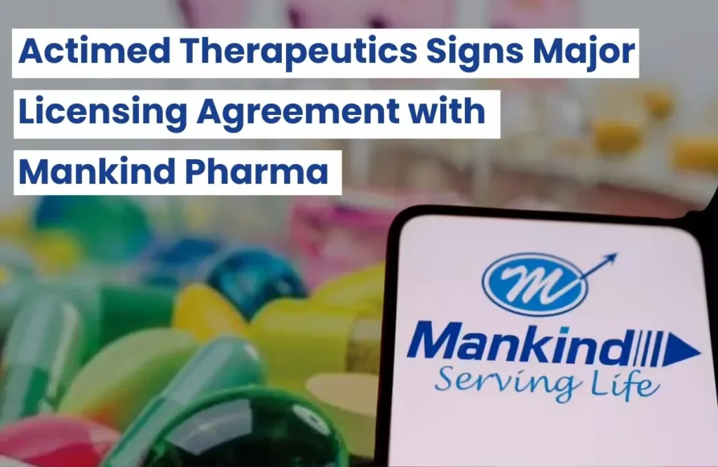 Actimed Therapeutics Patent Licensing Deal, Mankind Pharma Patent Licensing Deal